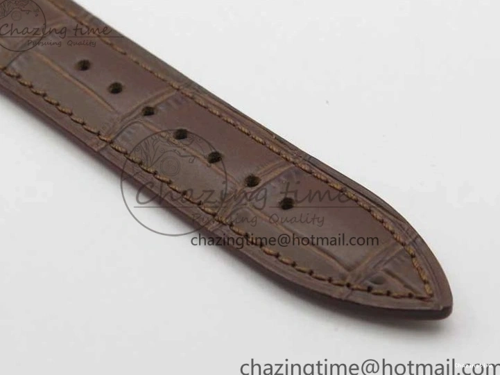 0302 Villeret 6654 SS Complicated Function OMF 1:1 Best Edition White Dial on Brown Leather Strap A6654 V Popular 7904